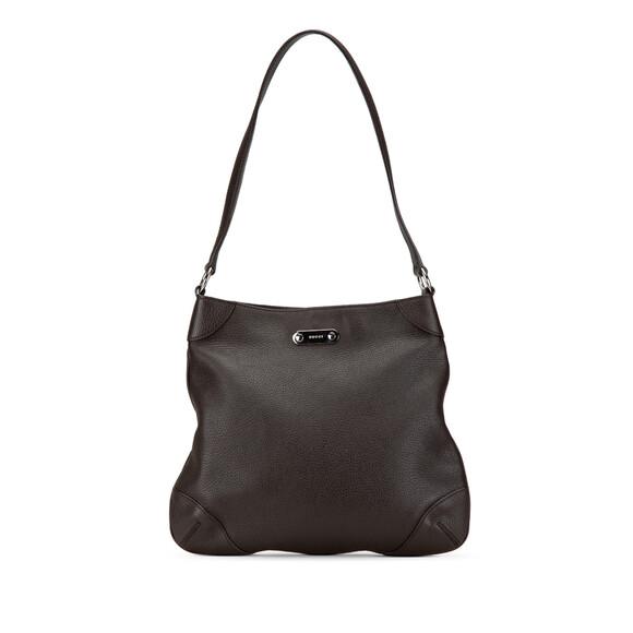 Auth Gucci Brown Dark Calf Leather #159064G36B - Picture 1 of 10